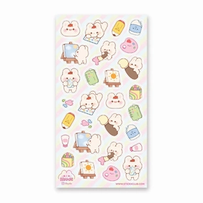 automatic Stickii Bunny Art Adventures Sticker Sheet