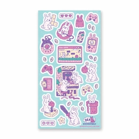 musthave deluxe Stickii Bunny Gamers Sticker Sheet