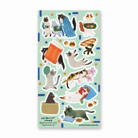 boxed Stickii Charming Cats Sticker Sheet