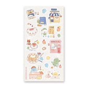 small Stickii Chick Cafe Sticker Sheet