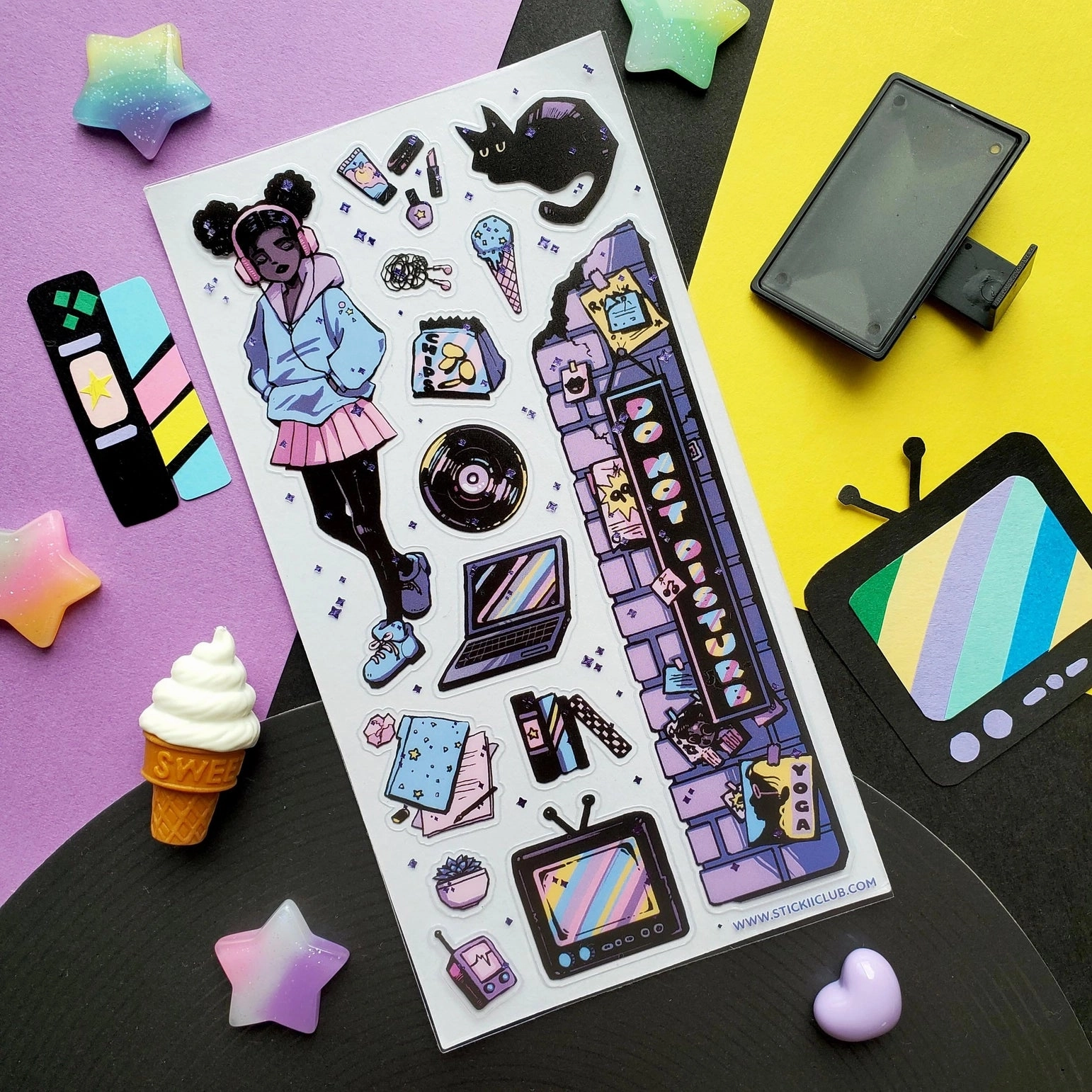latest nonslip Stickii Do Not Disturb Sticker Sheet