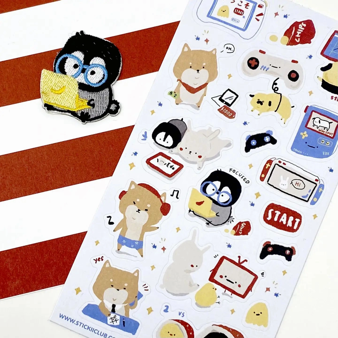 exclusive Stickii Furry Gamers Sticker Sheet