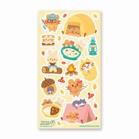 Stickii Kawaii Camping Sticker Sheet popular single
