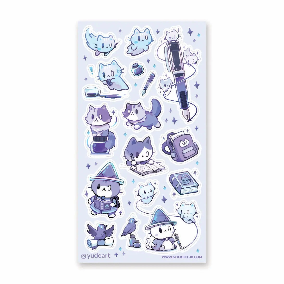 wooden Stickii Magic Ink Cats Sticker Sheet