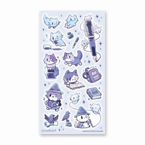 wooden Stickii Magic Ink Cats Sticker Sheet