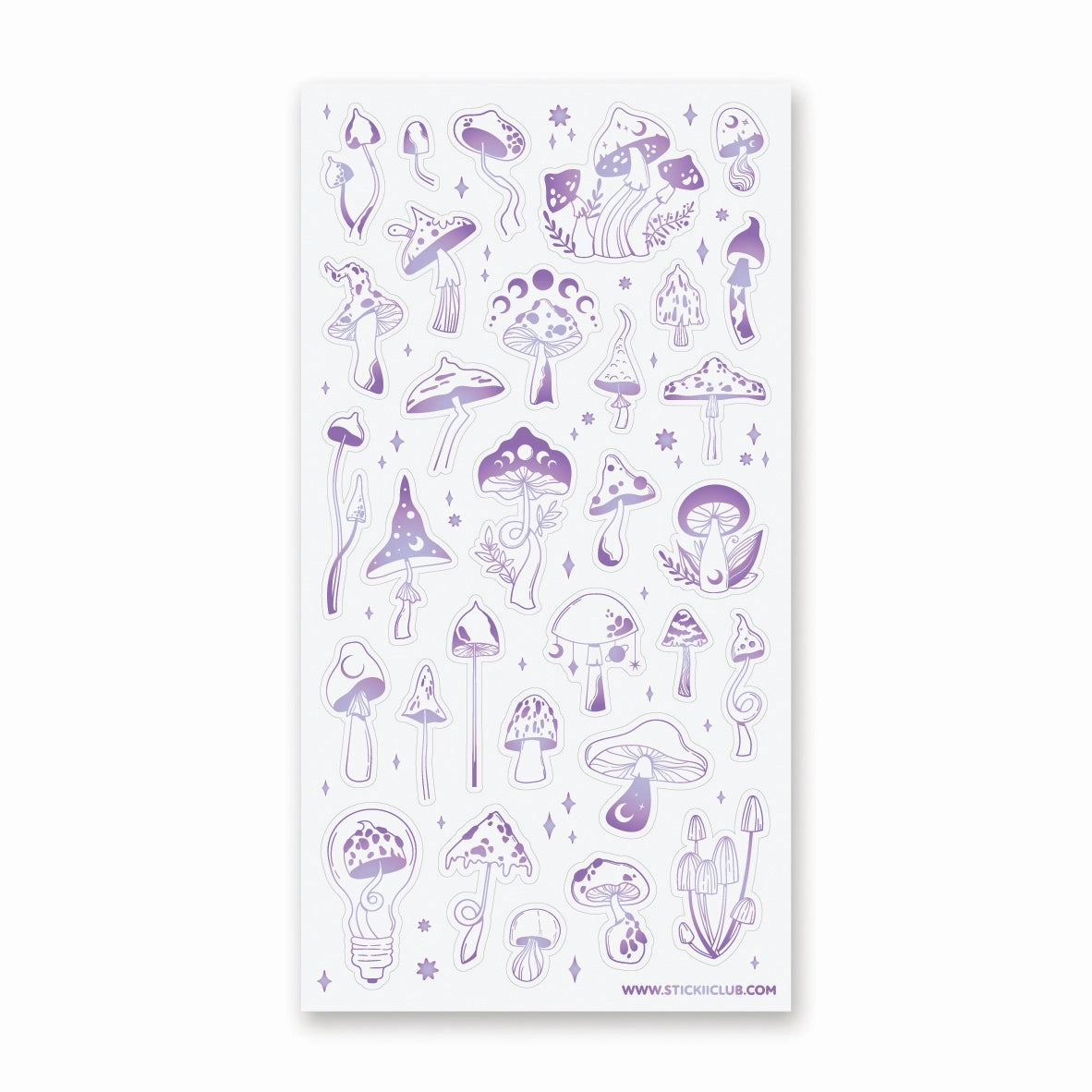 Stickii Moonlit Mushrooms Sticker Sheet bulk