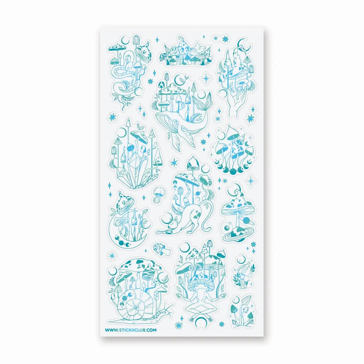 Stickii Mystical Mushroom Forest Sticker Sheet solid vivid