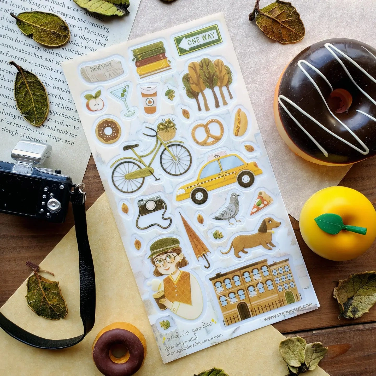 Stickii Ny Fall Sticker Sheet premium leather