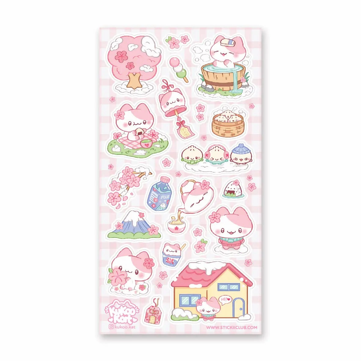 Stickii Sakura Snow Day Sticker Sheet loose finest
