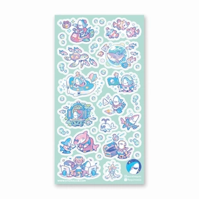 Stickii Shark-Tacular Friends Sticker Sheet solid new