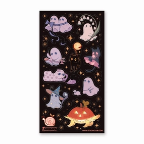 Stickii Starlit Ghosties Sticker Sheet sturdy rugged