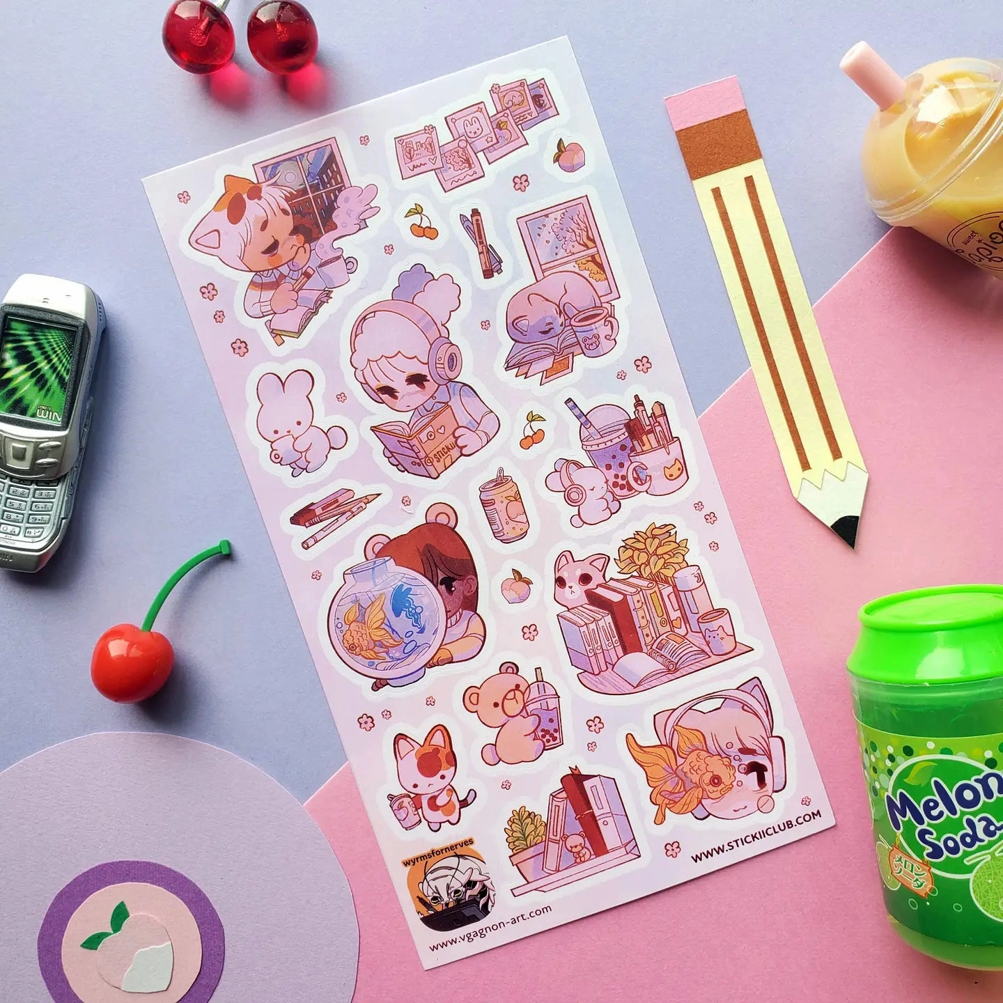 multipurpose Stickii Study & Chill Sticker Sheet