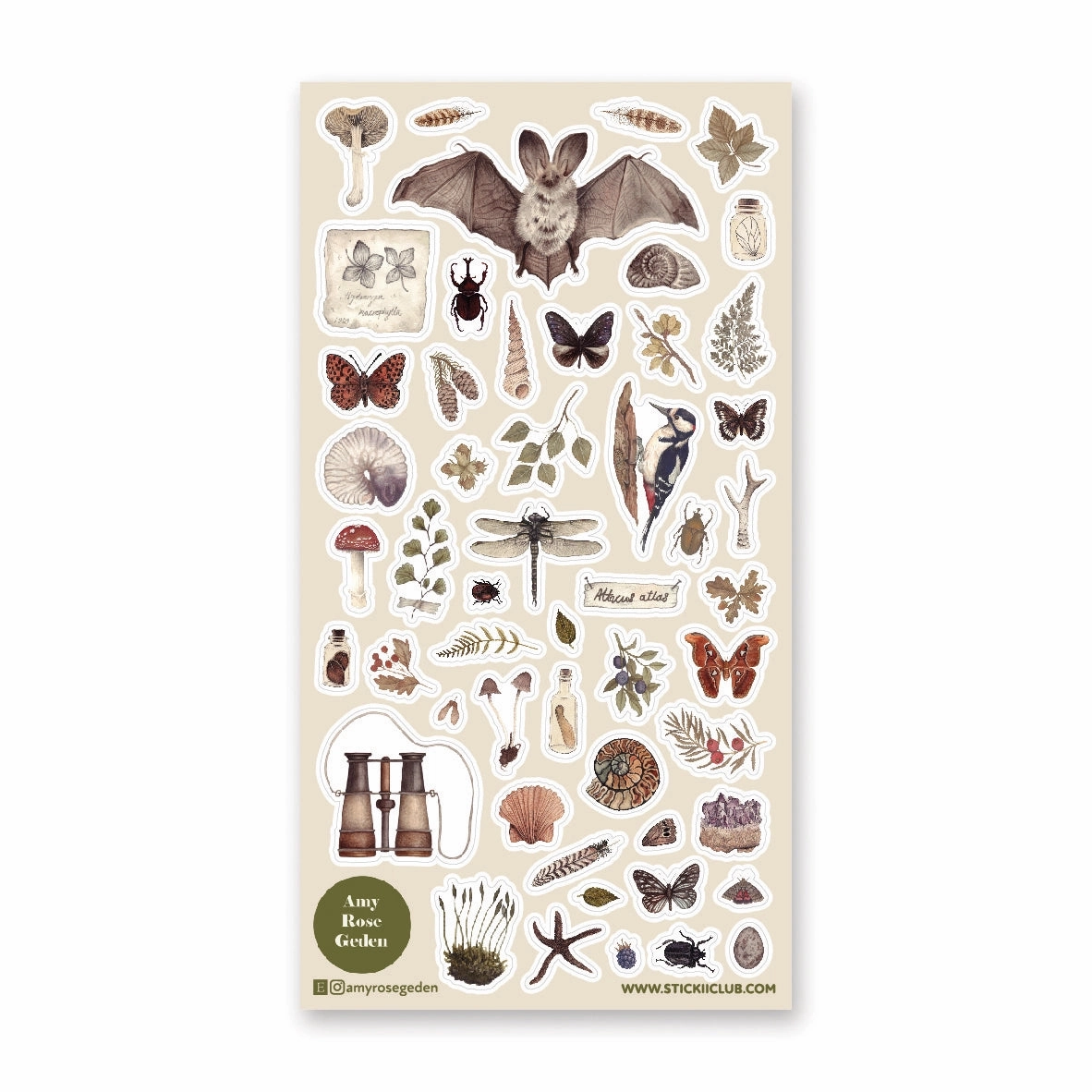 Stickii The Naturalist Sticker Sheet expandable quality