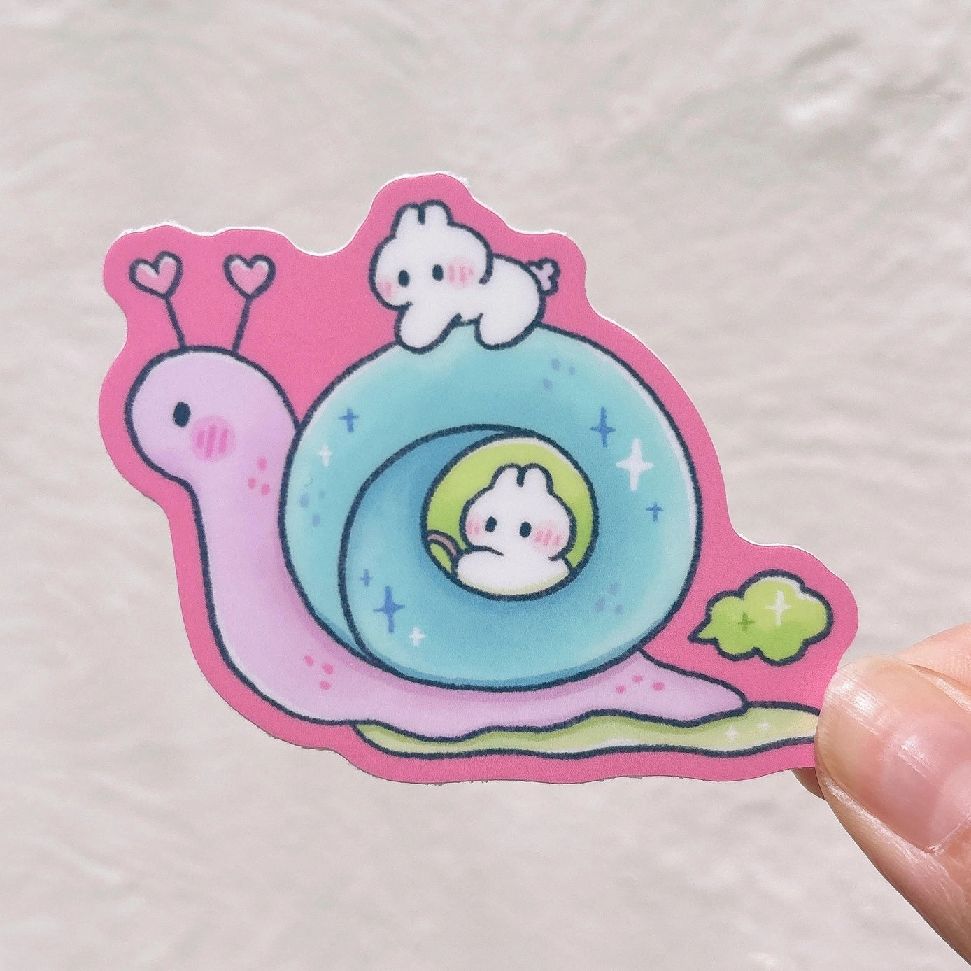 set Stickyriceco Vinyl Sticker - Bunnymobile Snail