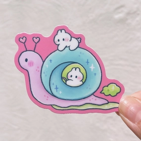 set Stickyriceco Vinyl Sticker - Bunnymobile Snail