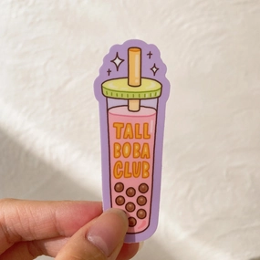 Stickyriceco Vinyl Sticker - Tall Boba Club multipack single