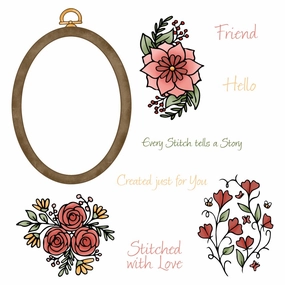 Stitched With Love - 6"X8" Stamp Set resilient soft