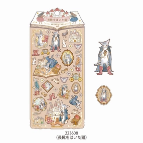 Story Book Sticker Sheet - Puss In Boots tiny pastel