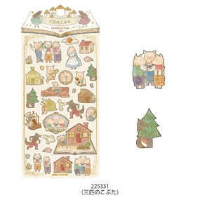 Story Book Sticker Sheet - Three Little Pigs deluxe lasting
