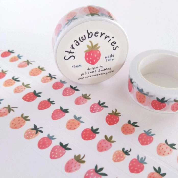 Strawberries Washi Tape rubber