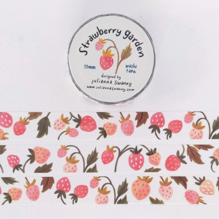 Strawberry Garden Washi Tape metallic short