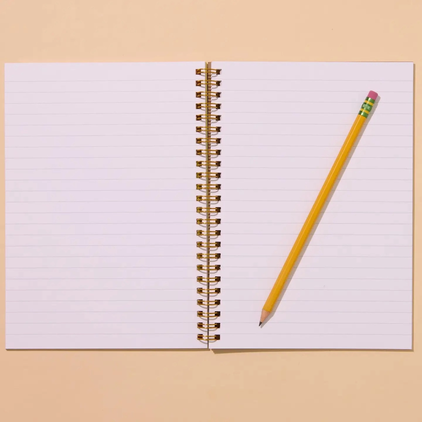 neutral Strawberry Spiral Bound Letterpress Notebook