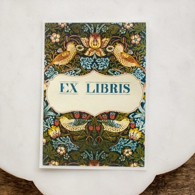 latest Strawberry Thief Bookplate Sticker