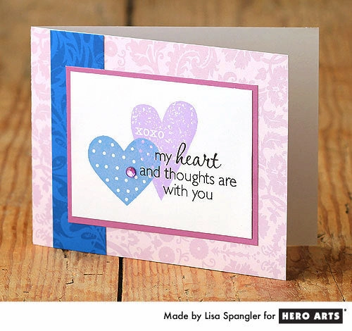 Striped Heart Stamp sealed flat