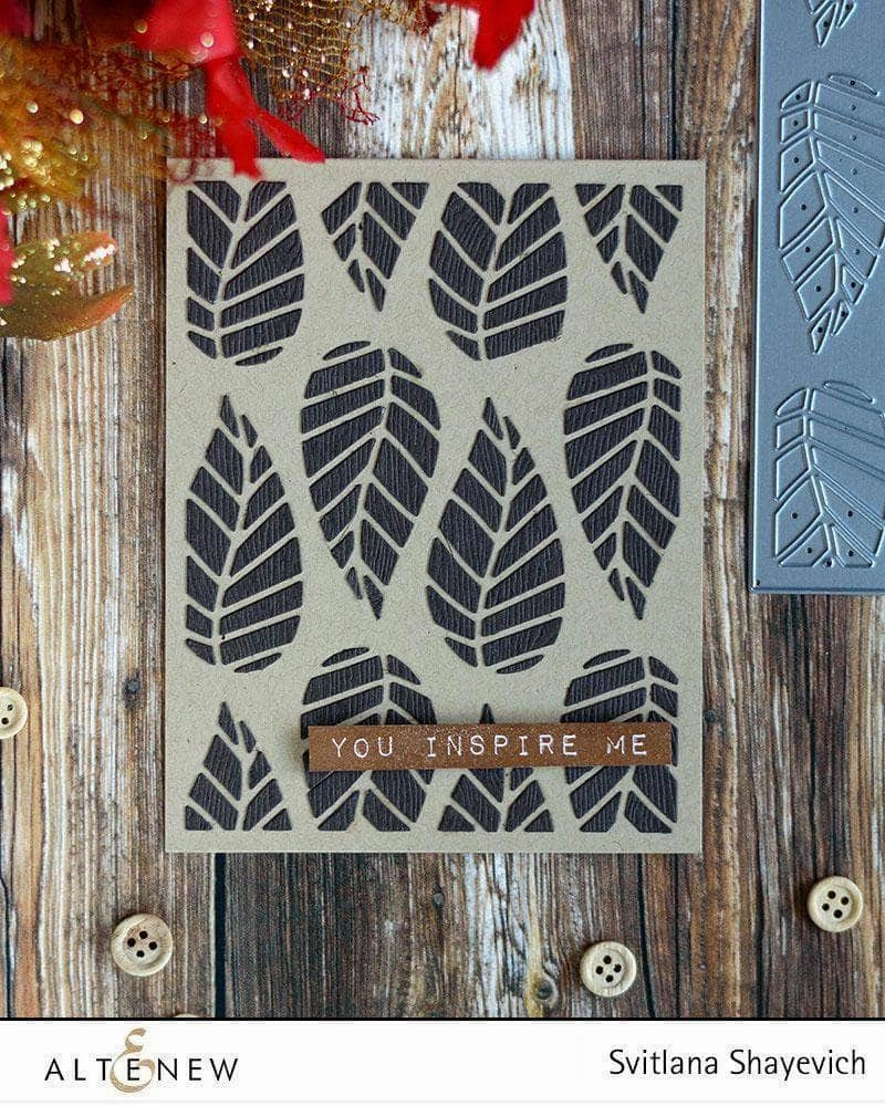 tiny exclusive Striped Leaf Cover Die