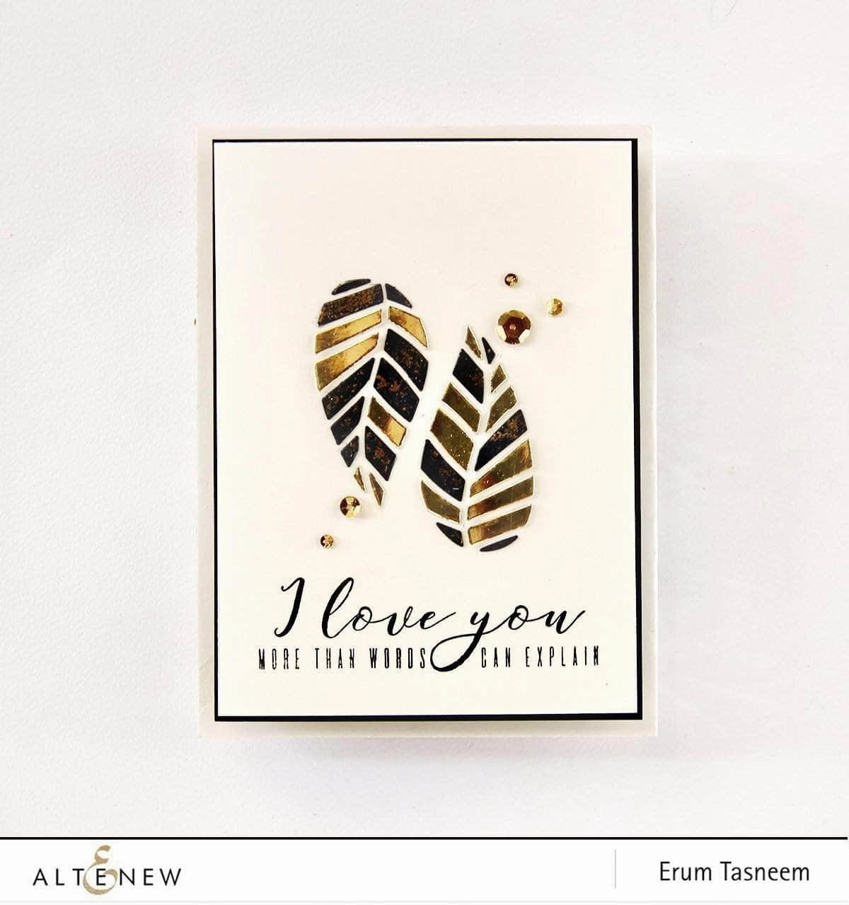 eco small Striped Leaf Cover Die