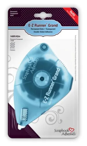 E-Z Runner Grand Permanent Dots Adhesive Refill By Scrapbook Adhesives - Transparent flexible washable