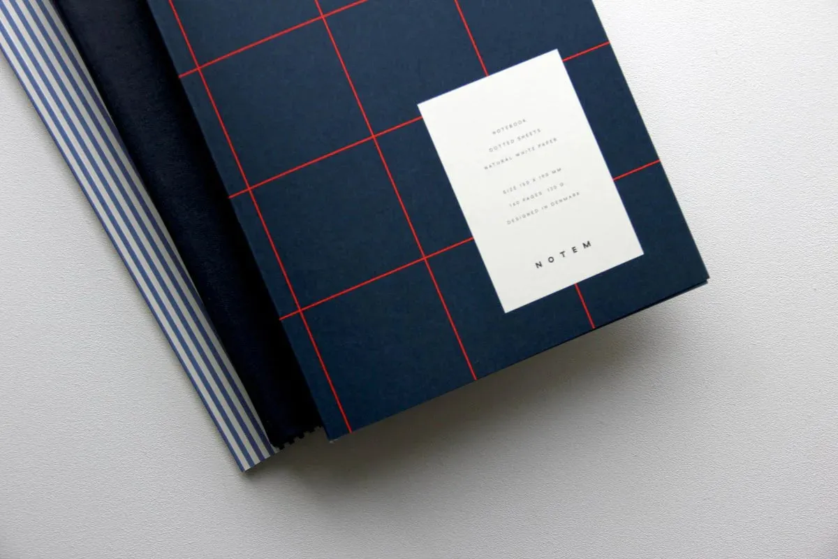 popular Notem Uma Flat Lay Notebook - Medium, Dark Blue, Dot Grid