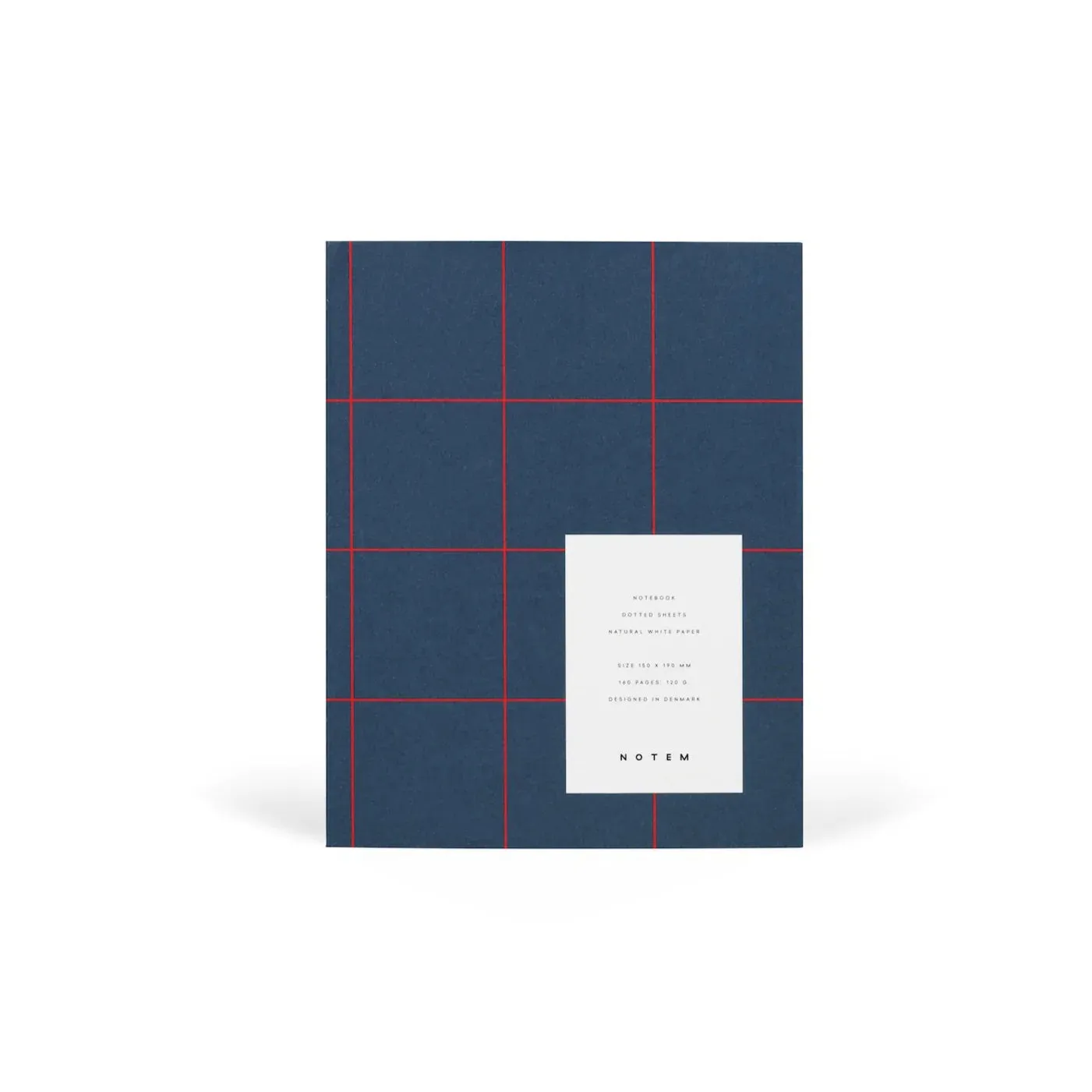Notem Uma Flat Lay Notebook - Medium, Dark Blue, Dot Grid thin