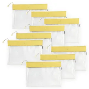 portable single Yellow Zip 'N' Stash Pouches Bundle (9 Pcs)