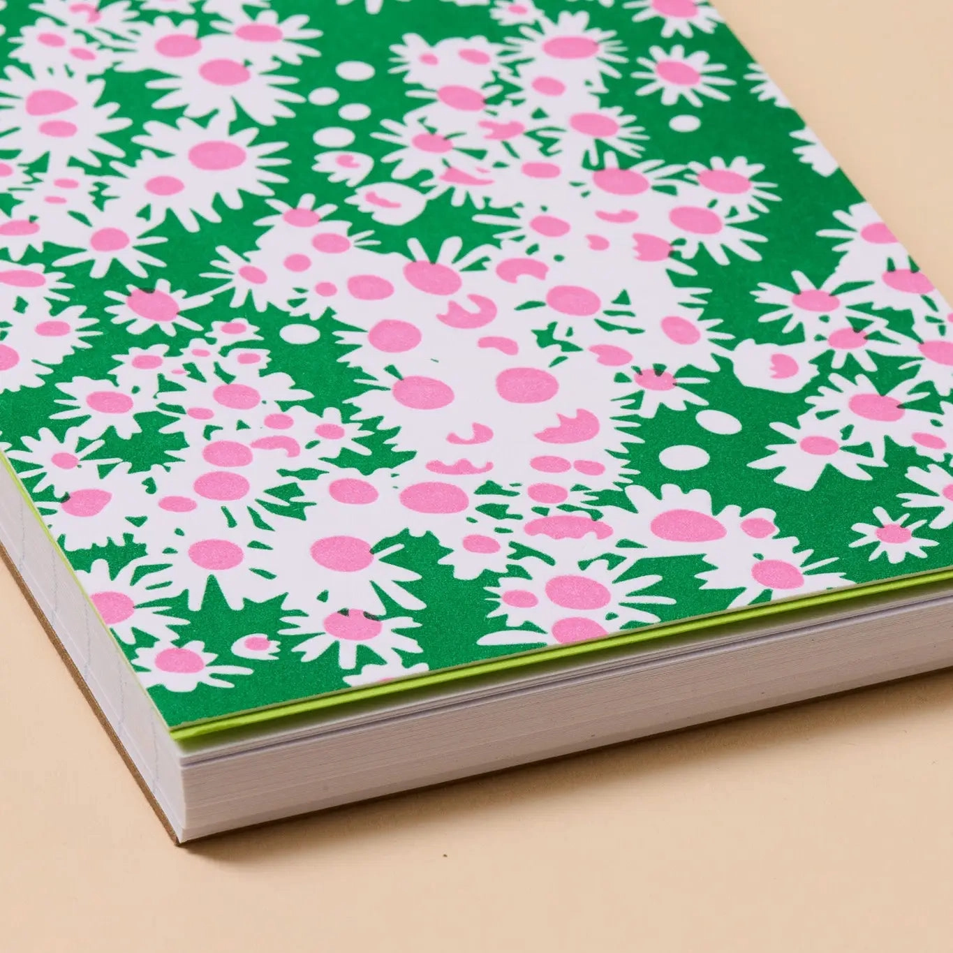 modern vivid Aster Wildflower Reporter'S Spiral Bound Letterpress Notebook