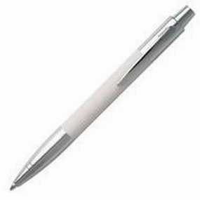 foldable Hugo Boss Saffiano Cream Ballpoint Pen