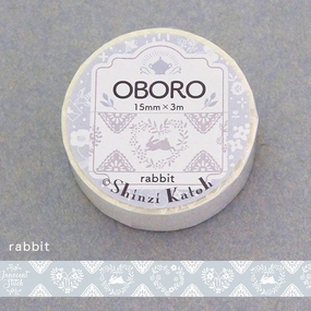 basic superior Oboro Rabbit White Washi Tape