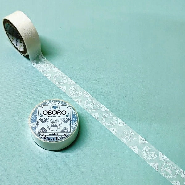 bulk everyday Oboro Rabbit White Washi Tape