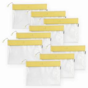 portable single Yellow Zip 'N' Stash Pouches Bundle (9 Pcs)