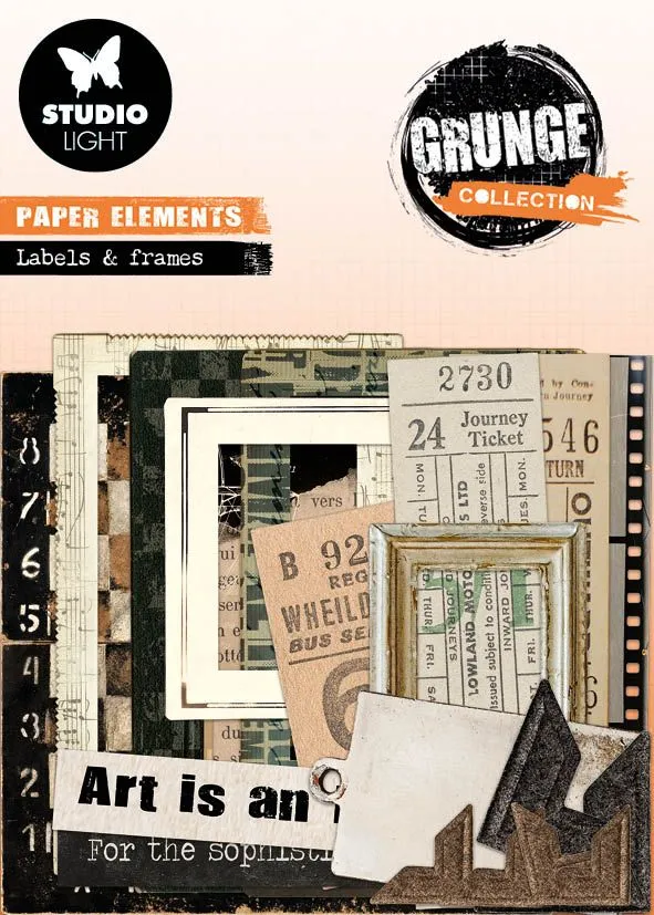 Studio Light Grunge Collection - Paper Elements - Labels And Tags matte