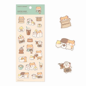 deluxe basic Studio Enon Coffee Shop Sticker Sheet - B