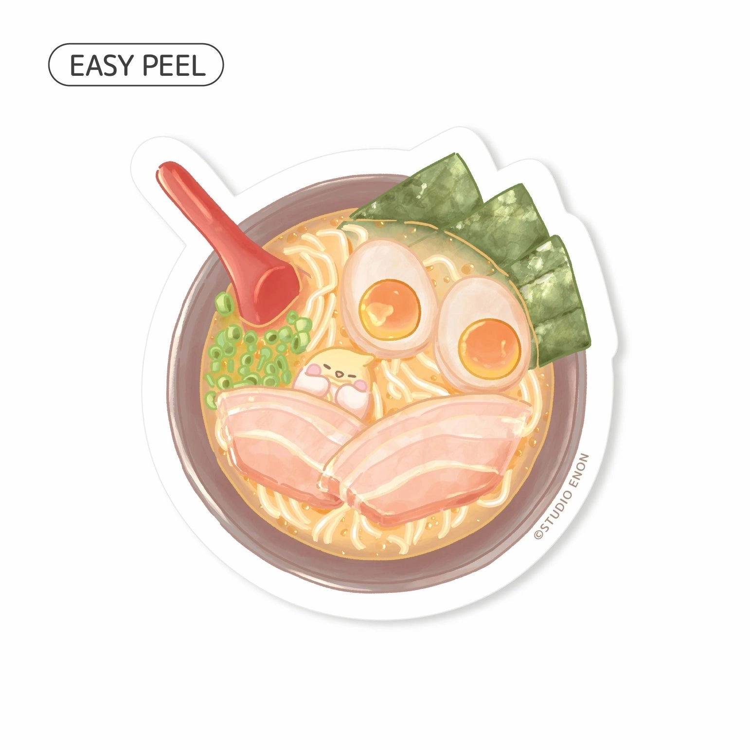 wooden organic Studio Enon Devyegg'S Ramen Dream Sticker