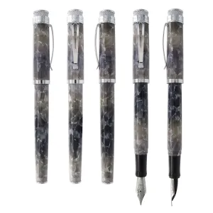 Retro 1951 Tornado Acrylic Silver Lining Fountain Pen matte basic