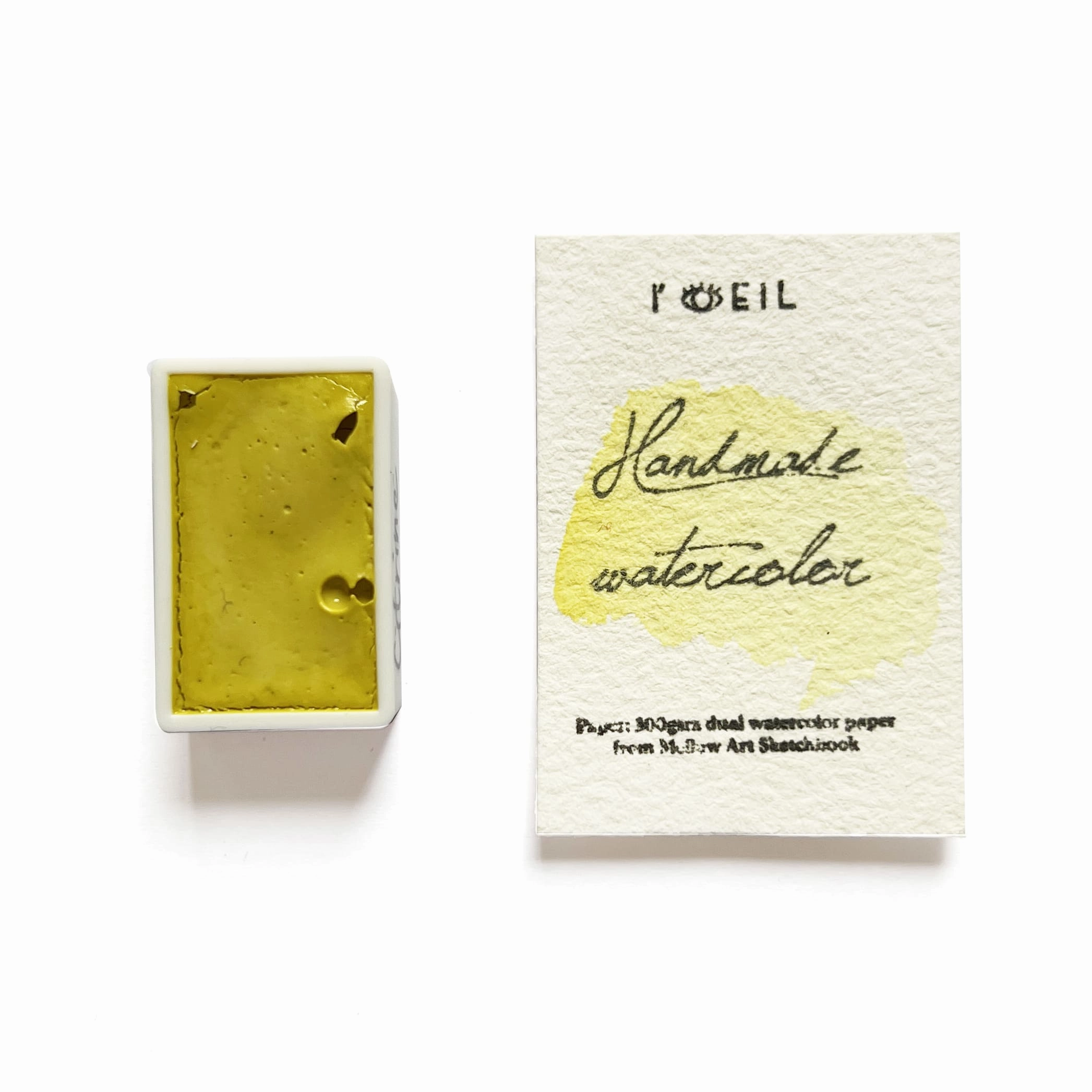 Citrine (Mineral) - Artist Grade Handmade Honey Based Watercolor Paint Full Pan 3.2Ml bright