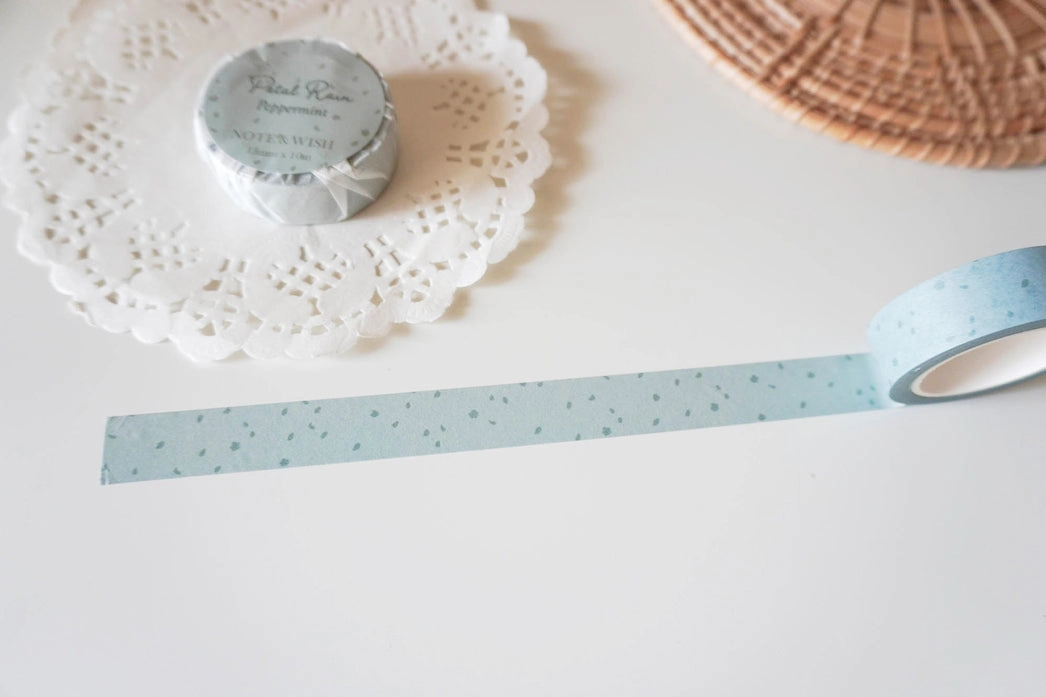 linen Petal Rain Peppermint Washi Tape
