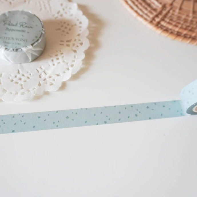 linen loose Petal Rain Peppermint Washi Tape