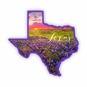 Texas Bluebonnets Vinyl Sticker flat