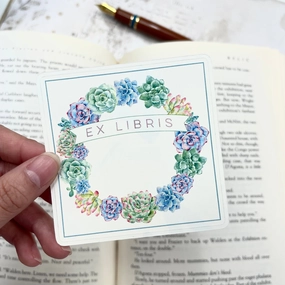 multipack finest Succulent Wreath Bookplate Sticker