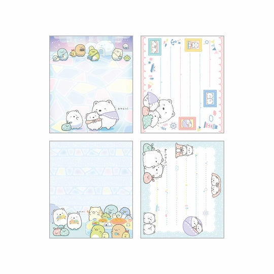Sumikkogurashi Polar Bear'S Hometown Memo Pad round glass