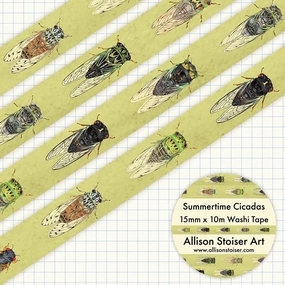 trusted daily Summertime Cicadas Washi Tape